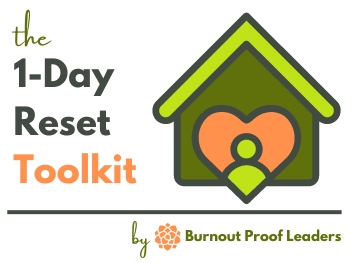 a house with a person in it inside a heart; 1-Day Reset Toolkit